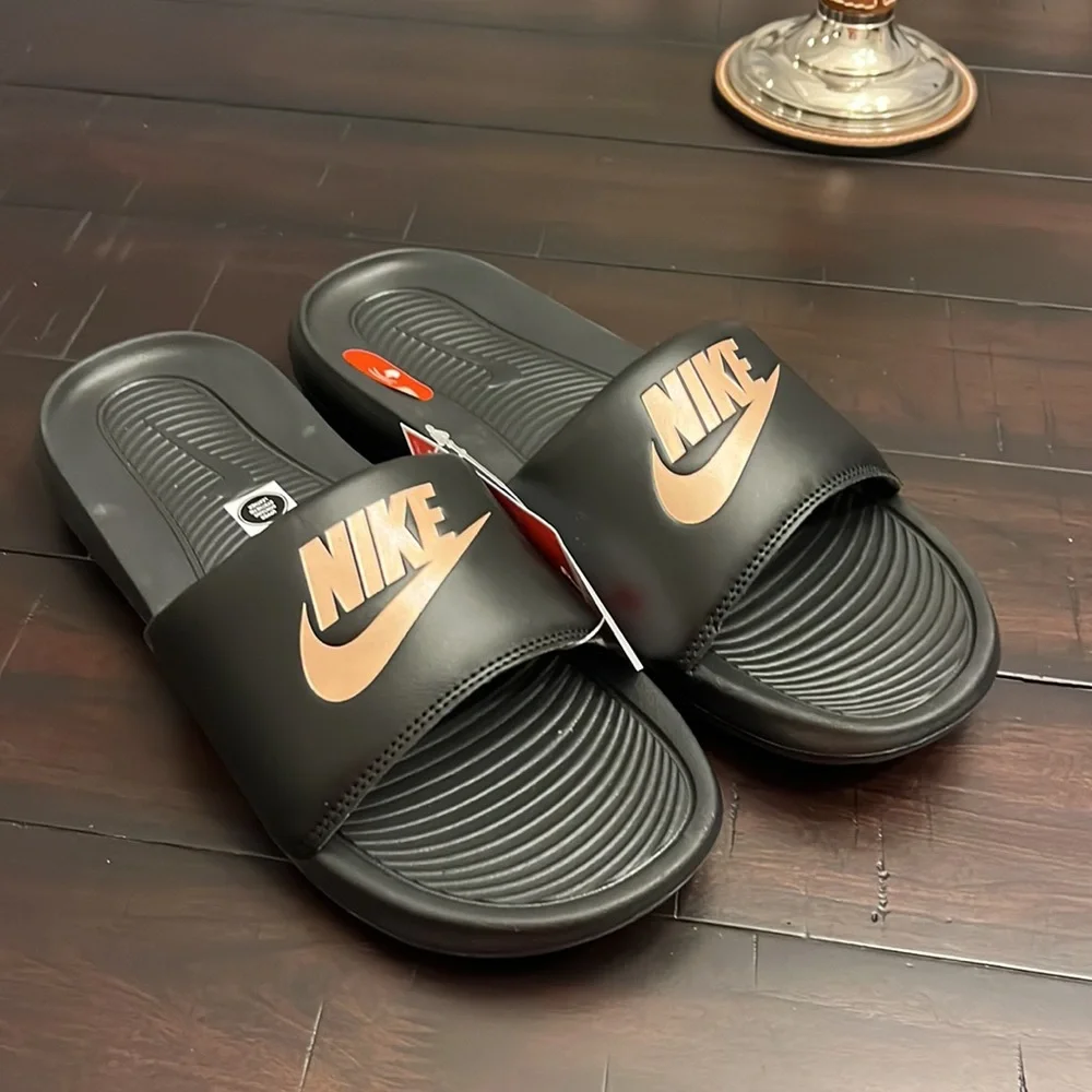 Nike Victori One Slides Sandals Shoes new CN9677 001 black bronze Women’s Size 8